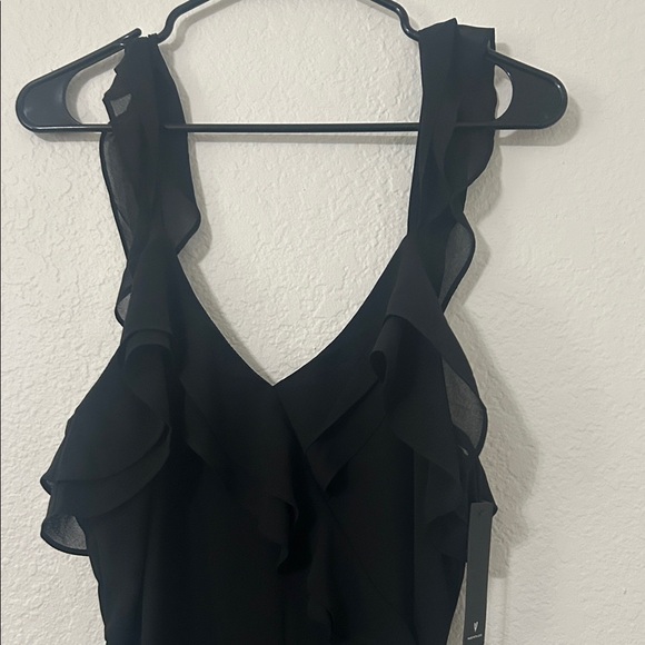 Lulu's Black Ruffle Maxi Dress - Picture 4 of 8